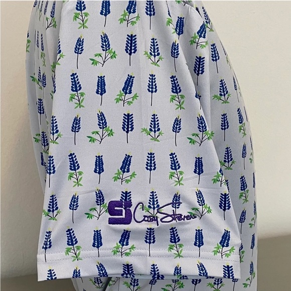 CS - Grey “Bluebonnet” print polo - Picture 2 of 2